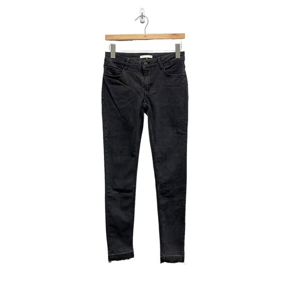 Maje Jaw Skinny Jeans Denim Ankle In‎ Anthracite Black - Picture 3 of 12
